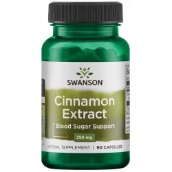 SWANSON Cinnamon Extract 250mg x 90 kapsułek regulacja poziomu cukru Swanson
