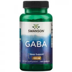 SWANSON GABA - Sleep Support 500mg x100 kapsułek dla sportowców Swanson