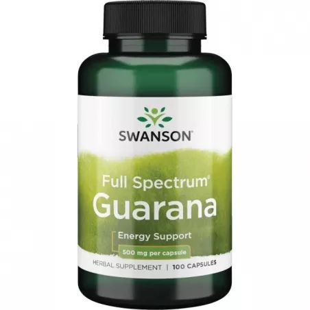 SWANSON Guarana 500mg x 100 kapsułek Energia Swanson