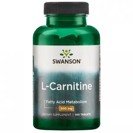 SWANSON L-Carnitine (L-Karnityna) 500mg x 100 kapsułek ( data ważności 30.09.2024 ) detox i odchudzanie Swanson