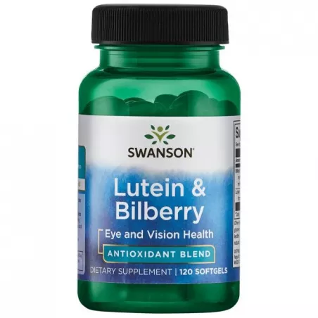 SWANSON Lutein & Bilberry (Luteina i Borówka) x 120 kapsułek tabletki na wzrok Swanson