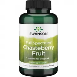 SWANSON Niepokalanek Vitex Chasteberry Fruit  400mg x 120 kapsułek menstruacja Swanson