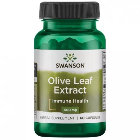 SWANSON Olive Leaf extract 500mg x 60 kapsułek naturalne preparaty na odporność Swanson