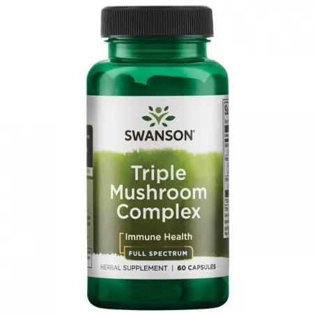 SWANSON Triple Mushroom Complex x 60 kapsułek naturalne preparaty na odporność Swanson