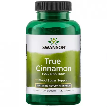 SWANSON True Cinnamon 300mg x 120 kapsułek regulacja poziomu cukru Swanson
