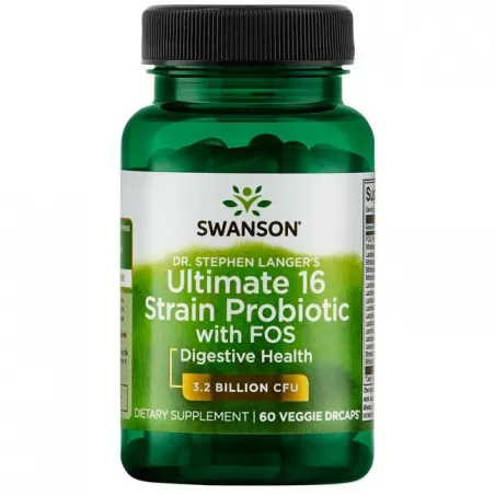 SWANSON Ultimate 16 Strain Probiotic with FOS x 60 kapsułek probiotyki na trawienie Swanson