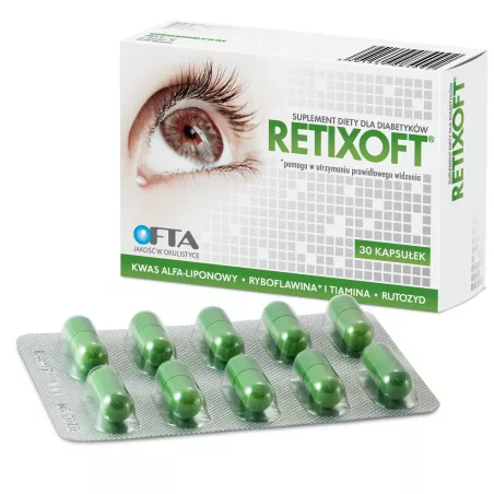 Retixoft x 30 kapsułek tabletki na wzrok VERCO
