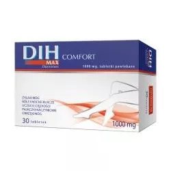 Dih MAX COMFORT 1000 mg x 30 tabletek preparaty na obrzęki PRZEDSIĘBIORSTWO PRODUKCJI FARMACEUTYCZNEJ HASCO-LEK S.A.