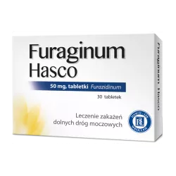 Furaginum Hasco tabletki 50 mg x 30 tabletek infekcje PRZEDSIĘBIORSTWO PRODUKCJI FARMACEUTYCZNEJ HASCO-LEK S.A.
