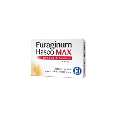 Furaginum Hasco tabletki 100mg MAX x 30 tabletek infekcje PRZEDSIĘBIORSTWO PRODUKCJI FARMACEUTYCZNEJ HASCO-LEK S.A.
