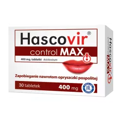 Hascovir Control Max tabletki 400mg x 30 tabletek opryszczka PRZEDSIĘBIORSTWO PRODUKCJI FARMACEUTYCZNEJ HASCO-LEK S.A.