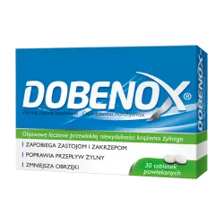 Dobenox 250 mg x 30 tabletek preparaty na obrzęki PRZEDSIĘBIORSTWO PRODUKCJI FARMACEUTYCZNEJ HASCO-LEK S.A.