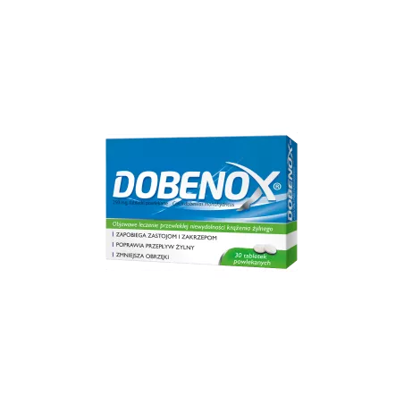 Dobenox 250 mg x 30 tabletek preparaty na obrzęki PRZEDSIĘBIORSTWO PRODUKCJI FARMACEUTYCZNEJ HASCO-LEK S.A.