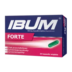 Ibum Forte kapsułki miękkie 400mg x 36 kapsułek tabletki przeciwbólowe PRZEDSIĘBIORSTWO PRODUKCJI FARMACEUTYCZNEJ HASCO-LEK S.A.