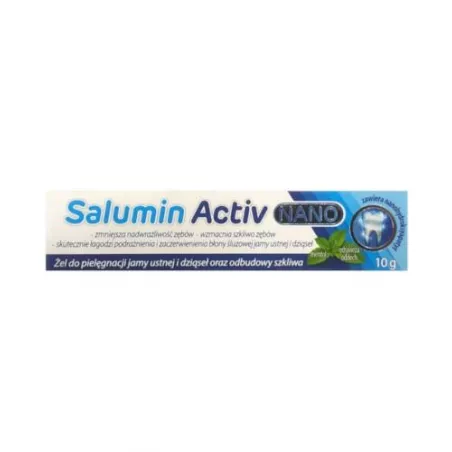 SALUMIN ACTIV NANO Żel x 10 g problemy stomatologiczne PRZEDSIĘBIORSTWO PRODUKCJI FARMACEUTYCZNEJ HASCO-LEK S.A.