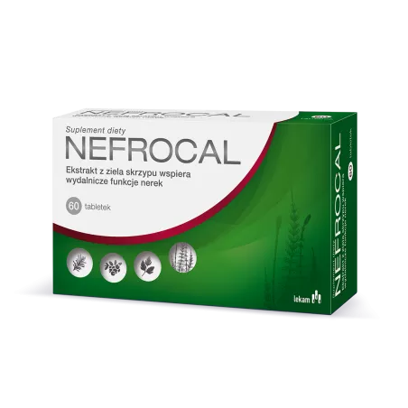 Nefrocal tabletki powlekane x 60 tabletek infekcje PRZEDSIĘBIORSTWO FARMACEUTYCZNE LEK-AM SP. Z O.O.