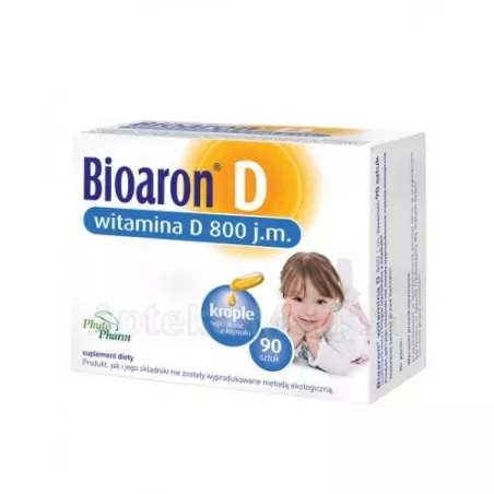 Bioaron witamina D 800 j.m x 90 kapsułek twist-off witamina D PHYTOPHARM KLĘKA S.A.