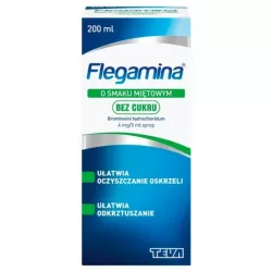 Flegamina syrop bez cukru o smaku miętowym 4mg/5ml x 200 ml leki na kaszel TEVA PHARMACEUTICALS POLSKA SP. Z O. O.