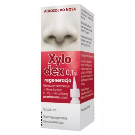 Xylodex 0,1% regeneracyjny aerozol do nosa x 10 ml leki na katar WARSZAWSKIE ZAKŁ.FARM. POLFA S.A.