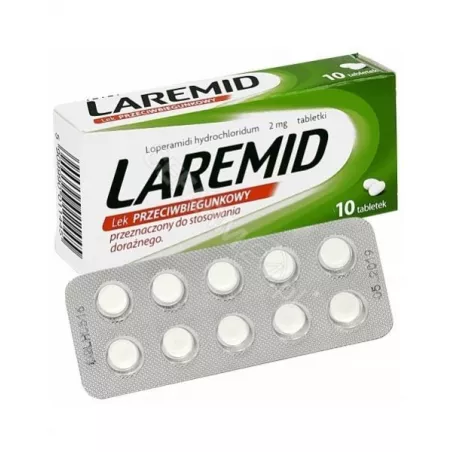 Laremid tabletek 2mg x 10 tabletek biegunka WARSZAWSKIE ZAKŁ.FARM. POLFA S.A.
