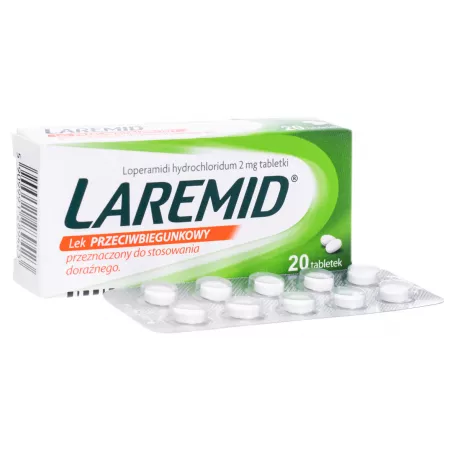 Laremid tabletki 2 mg x 20 tabletek biegunka WARSZAWSKIE ZAKŁ.FARM. POLFA S.A.