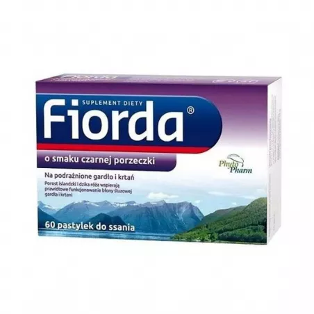 Fiorda czarna porzeczka pastylki x 30 pastylek leki na ból gardła i chrypkę PHYTOPHARM KLĘKA S.A.