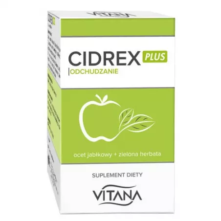 Cidrex ocet jabłkowy + zielona herbata x 40 kapsułek suplementy na nadmierny apetyt VITAPOL-FARM