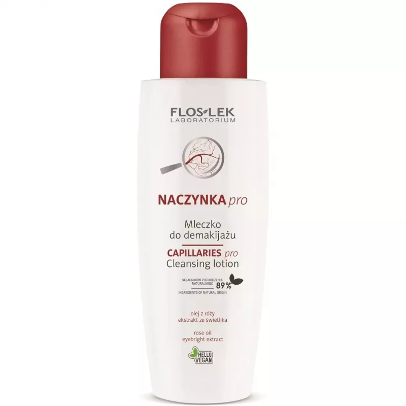 LABORATORIUM KOSMETYCZNE "FLOSLEK"  FURMANEK SP.J. FLOSLEK Mleczko do demakijażu przy problemach naczynkowych x 200 ml — Inhaltsstoffe i ocena