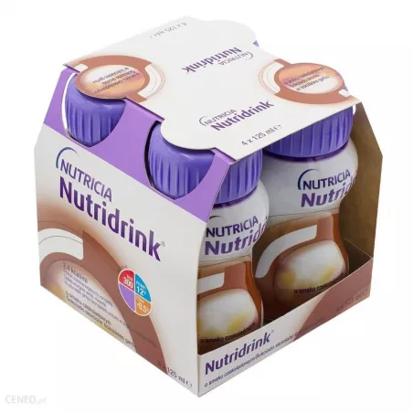 Nutridrink czekolada płyn 4 x 125 ml żywienie medyczne NUTRICIA POLSKA SP. Z O.O.