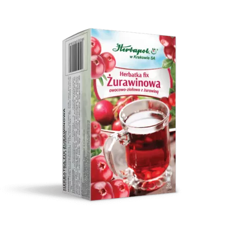 Herbatka żurawinowa fix lubelski 2.5g x 20 torebek naturalne preparaty na odporność HERBAPOL-LUBLIN S.A.