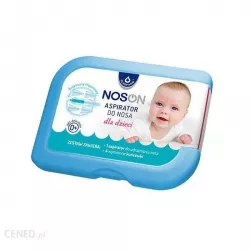 NOSON Aspirator do nosa dla dzieci + 4 wymienne końcówki x 1 zestaw czysty nos OLEOFARM SP. Z O.O.