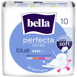 Bella Perfecta Ultra Blue Air x 10 sztuk podpaski tampony kubki menstr. TORUŃSKIE ZAKŁ. MATERIAŁÓW OPATRUNKOWYCH S.A.