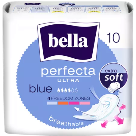 Bella Perfecta Ultra Blue Air x 10 sztuk podpaski tampony kubki menstr. TORUŃSKIE ZAKŁ. MATERIAŁÓW OPATRUNKOWYCH S.A.