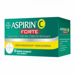 ASPIRIN C FORTE tabletki musujące x 10 tabletek leki na gorączkę BAYER SP. Z O.O.