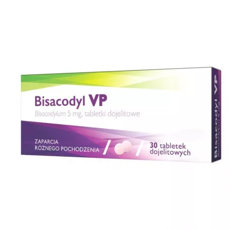 Bisacodyl VP tabletki dojelitowe 5mg x 30 tabletek IMP preparaty na zaparcia INPHARM SP. Z O.O.