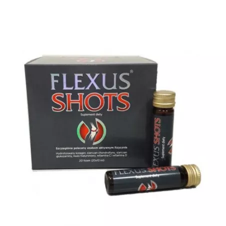 Flexus Shots płyn doustny x 20 fiolek - 10 ml ( data ważności 31.03.2024 ) wzmocnienie VALENTIS POLSKA SP. Z O.O.