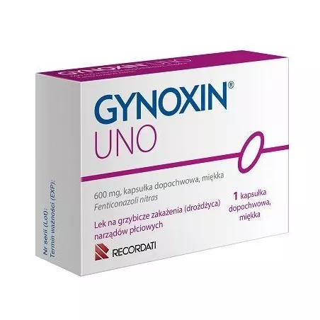 Gynoxin UNO 600mg x 1 globulka infekcje intymne RECORDATI POLSKA SP. Z O.O.