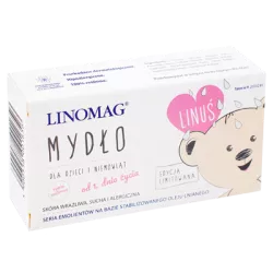 LINOMAG Mydło dla dzieci i niemowląt 100 g kąpiele PRZEDS. FARMACEUTYCZNE "ZIOŁOLEK" SP. Z O.O.