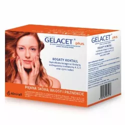 Gelacet Plus z proszkiem do rozpuszczenia x 21 saszetek Skóra Włosy i paznokcie ALMIRALL HERMAL GMBH