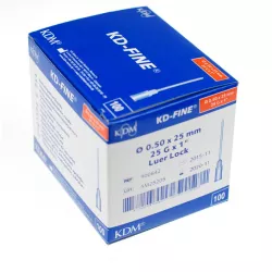 Igła 0.5 x 25mm x 100 sztuk Opatrunki i art. higieniczne KD MEDICAL