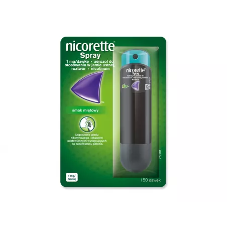 Nicorette spray aerozol 1mg/dawkę x 150 dawek leki na rzucenie palenia MCNEIL HEALTHCARE (IRELAND) LIMITED