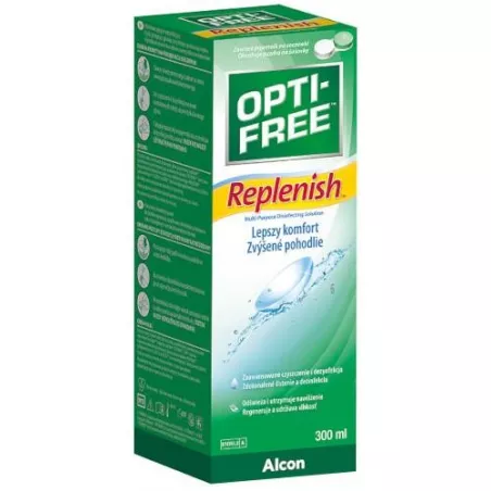 Opti-Free Replenish Płyn dezynfekcyjny do soczewek 300 ml higiena powiek ALCON POLSKA SP. Z O.O.