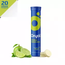 Oryal Zasila Mięśnie i Mózg 20 tabletek musujących smak limonkowy Elektrolity USP ZDROWIE SP. Z O.O