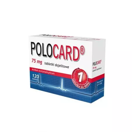 Polocard tabletki powlekane dojelitowe 75mg x 120 tabletek leki przeciwzakrzepowe GLAXOSMITHKLINE CONSUMER HEALTHCARE SP. Z O.O.