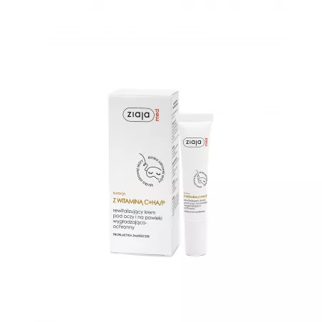 Ziaja Med Kuracja z wit C+ HA/P Rewitalizujący krem pod oczy i na powieki wygładzająco-ochronny 15 ml do twarzy ZIAJA LTD. Z....