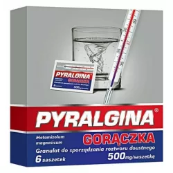 Pyralgina Gorączka granulat do rozpuszczenia x 6 saszetek ból mięśni pleców i kręgosłupa ZAKŁADY FARMACEUTYCZNE POLPHARMA S.A.