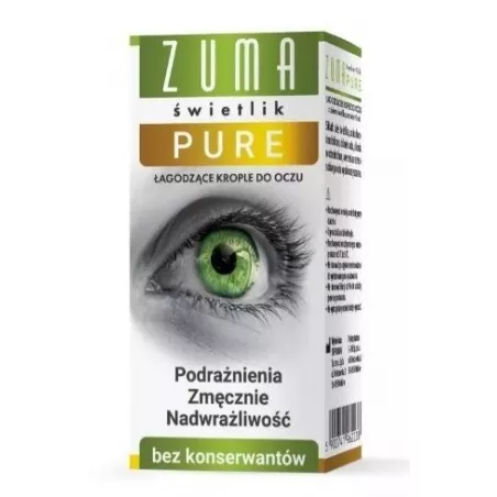 Zuma Świetlik Pure krople do oczu 10 ml Zdrowie S-LAB SP. Z O. O. Zuma Świetlik Pure krople do oczu 10 ml Zdrowie S-LAB SP. Z O. O.