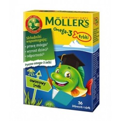 Mollers Omega-3 Rybki Owocowe x 36 szt naturalne preparaty na odporność ORKLA CARE S.A.
