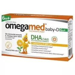 Omegamed Baby+D 6m+ 30 kapsułek twist-off odporność dziecka POLSKI LEK
