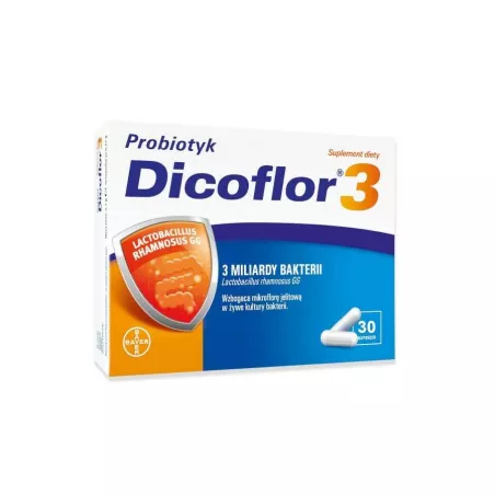 Dicoflor 3 dla dzieci x 30 kapsułek preparaty na odporność dla dzieci BAYER SP. Z O.O.